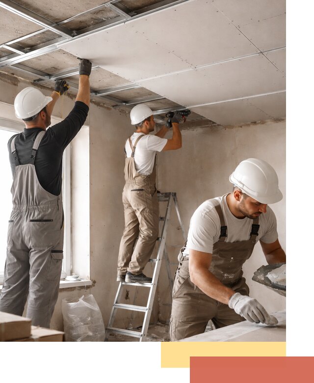 Одноуровневый потолок из гипсокартона в Муроме — монтаж и отделка