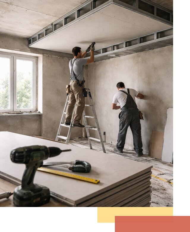 Двухуровневый потолок из гипсокартона в Муроме