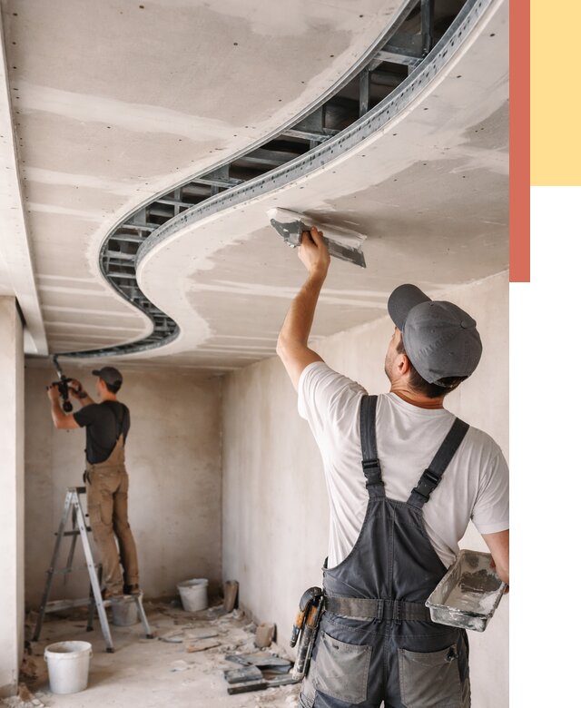 Криволинейный потолок из гипсокартона в Муроме от 2144 руб./м2 | ОТДЕЛОЧНИК-Мум