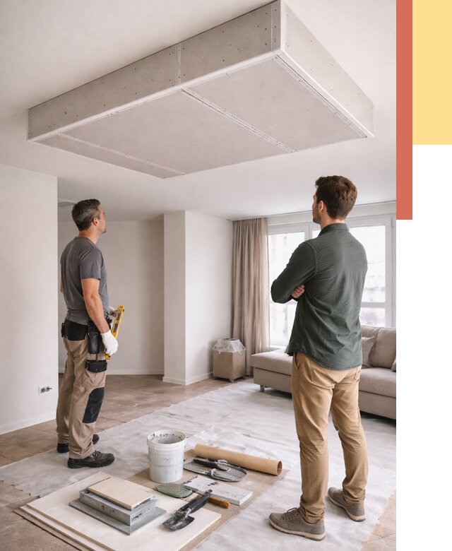 Короб на потолке из гипсокартона в Муроме от 2246 руб. — монтаж и услуги под ключ | ОТДЕЛОЧНИК-Мум