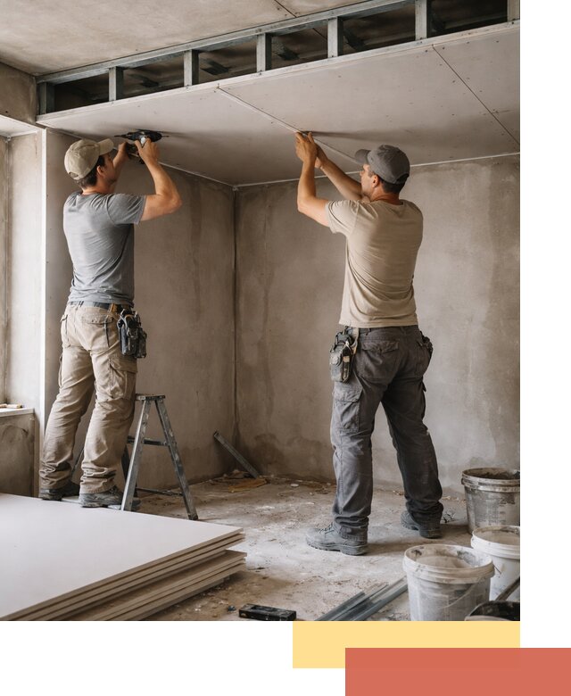 Короб из гипсокартона на потолке под ключ в Муроме