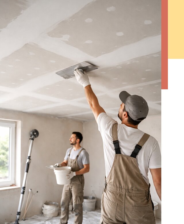Шпаклевка потолка из гипсокартона в Муроме от 3267 руб./м2 — услуги под ключ | ОТДЕЛОЧНИК-Мум