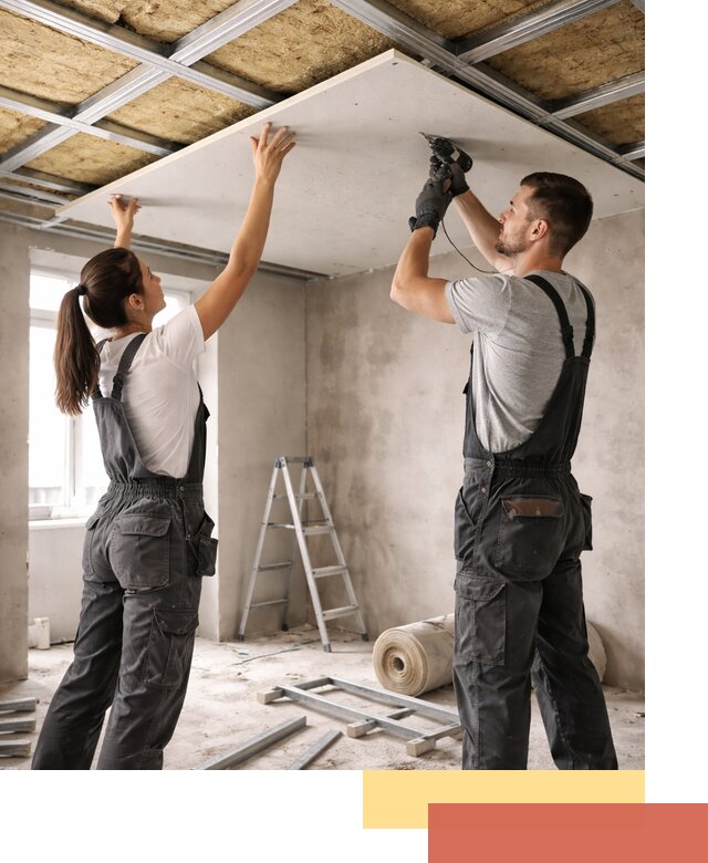 Звукоизоляция потолка из ГКЛ в Муроме профессионально и надежно