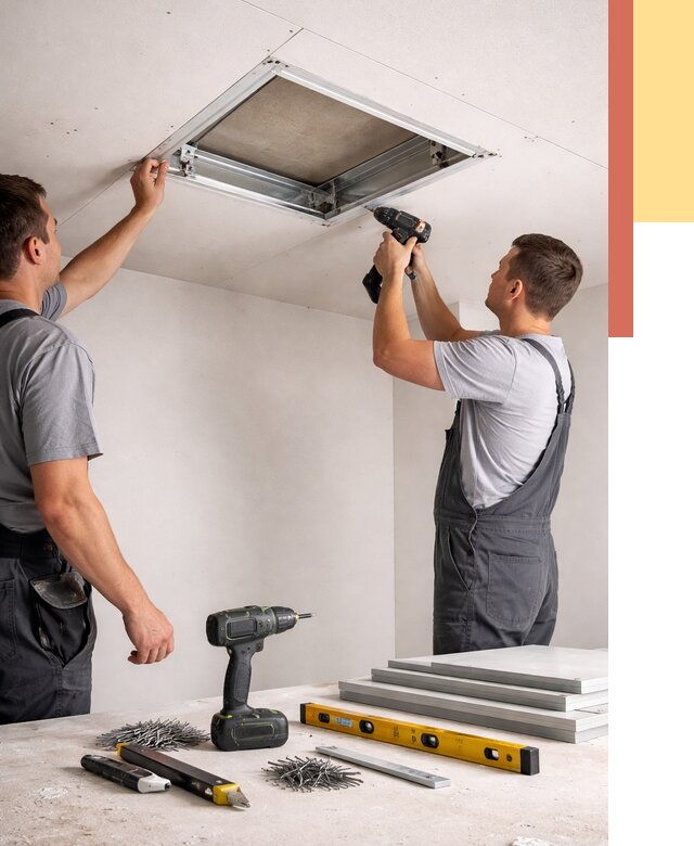 Установка люка в потолок ГКЛ в Муроме от 2553 руб. под ключ | ОТДЕЛОЧНИК-Мум