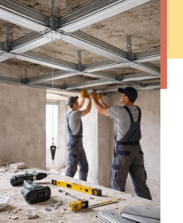 Монтаж каркаса потолка из профиля в Муроме от 4595 руб. — услуги ОТДЕЛОЧНИК-Мум