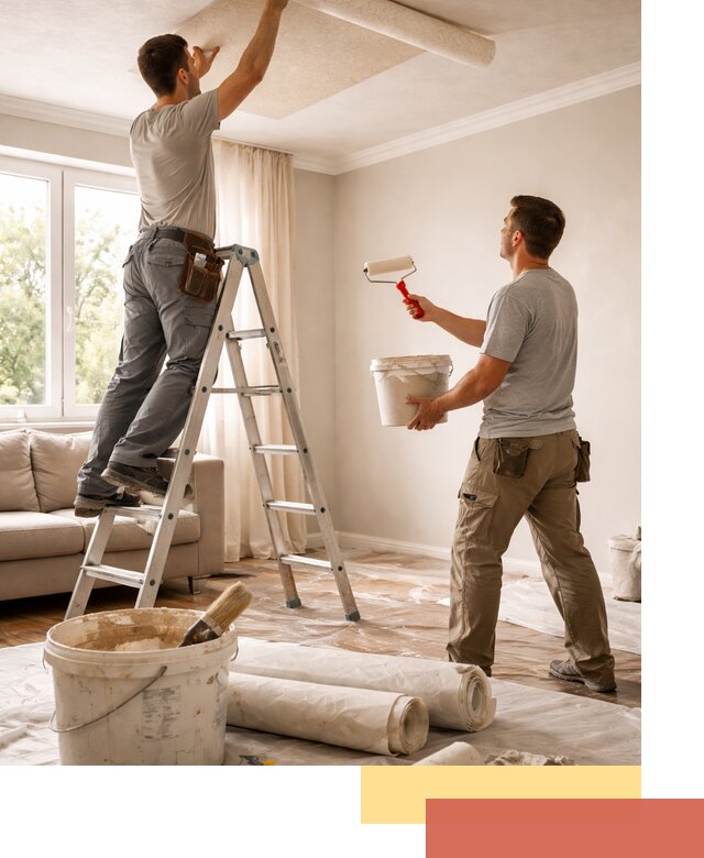 Поклейка обоев на потолок в Муроме — качественно и быстро