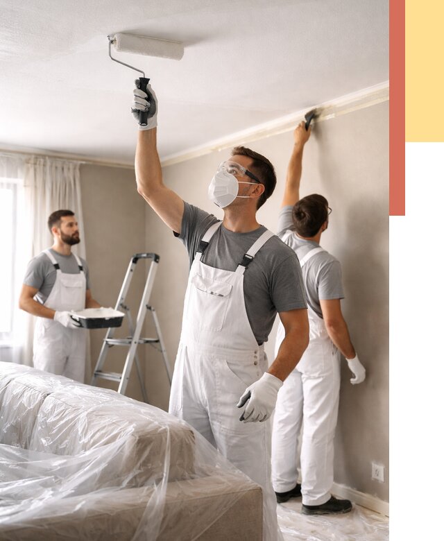 Покраска потолка водоэмельсионной краской в Муроме от 2246 руб/м² — услуги под ключ | ОТДЕЛОЧНИК-Мум