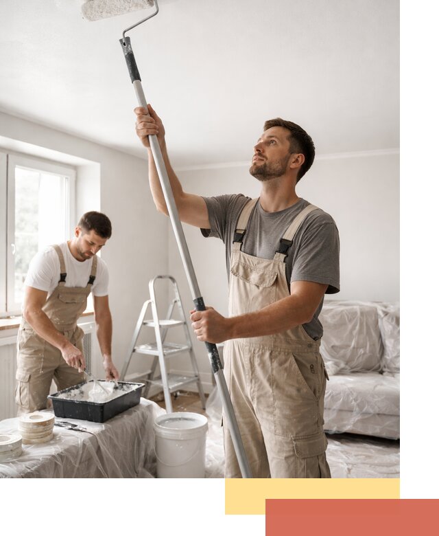 Покраска потолка водоэмульсионной краской в Муроме